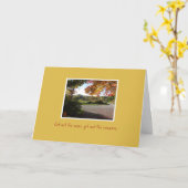 Country Road im Herbst Happy Birthday Card Karte (Gelbe Blume)