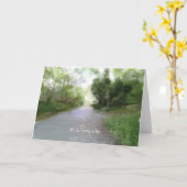 Country Road Sympathy Card Karte (Gelbe Blume)