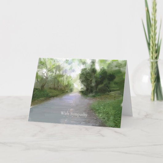 Country Road Sympathy Card Karte (Vorderseite)