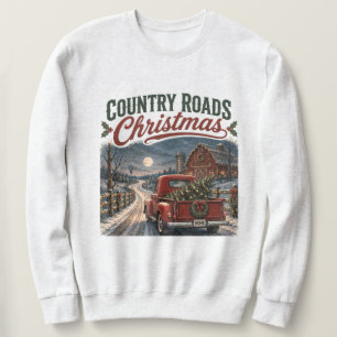 Country Roads Weihnachten Vintage Roter LKW Sweatshirt
