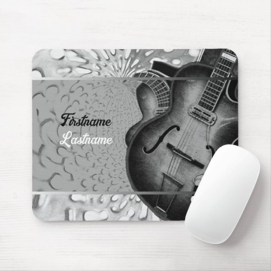 Country Rock Music Semi-Grunge Electric Guitar Mousepad (Mit Mouse)
