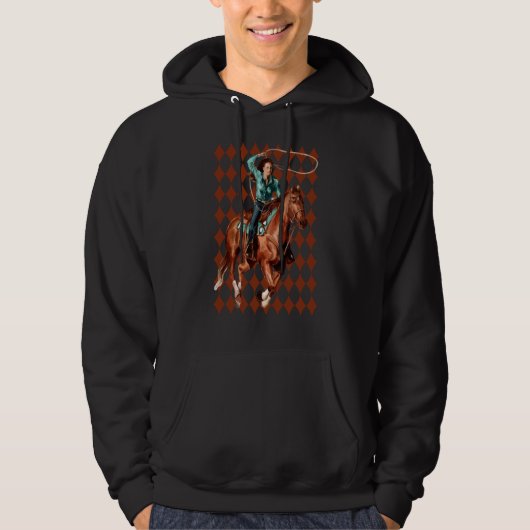 Country Rodeo Southern Texas Howdy Equestrian Cowg Hoodie (Vorderseite)