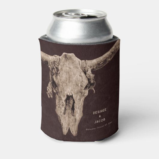 Country Rodeo Western Brown Bull Skull Dosenkühler (Kanne Rückseite)
