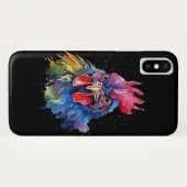 Country Rooster Chicken Watercolor Stil Case-Mate iPhone Hülle (Rückseite (Horizontal))