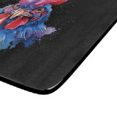 Country Rooster Chicken Watercolor Stil Schneidebrett (Ecke)