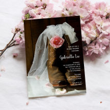 Country Rose Cowboy Boots Western Brautparty