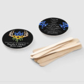 Country Rustic Antlers Wedding Zeremony Programm Fächer (Non-assembled)