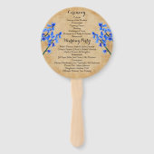 Country Rustic Antlers Wedding Zeremony Programm Fächer (Rückseite)