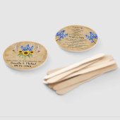 Country Rustic Antlers Wedding Zeremony Programm Fächer (Non-assembled)