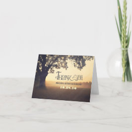 Country rustic Baumlichter Hochzeit danke Karten