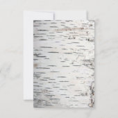 Country Rustic Birch Tree Bark Wedding RSVP Cards Karte (Rückseite)