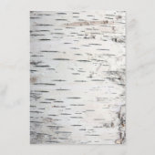 Country Rustic Birch Tree Barkehe Hochzeit Begleitkarte (Rückseite)