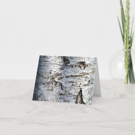 Country Rustic Birch Tree Hochzeit Dankeskarte (Rückseite)