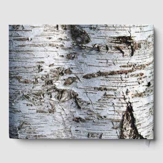 Country Rustic Birch Tree Hochzeit Gästebuch (Rückseite)