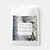 Country Rustic Birch Tree Hochzeit Geschenktütchen (Vorderseite)