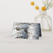 Country Rustic Birch Tree Hochzeit Platzkarte (Rückseite)