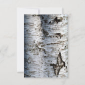 Country Rustic Birch Tree Hochzeit RSVP Karte (Rückseite)