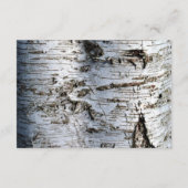 Country Rustic Birch Tree Hochzeitsdetails einfüge Begleitkarte (Rückseite)