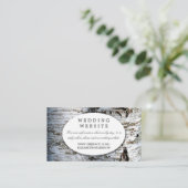 Country Rustic Birch Tree Hochzeitsseite einfügen Begleitkarte (Stehend Vorderseite)