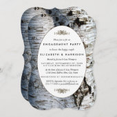 Country Rustic Birch Tree Verlobung Dusche Einladung (Vorne/Hinten)