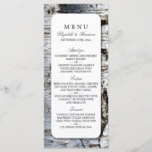 Country Rustic Birch Tree Wedding Menü Menükarte (Vorderseite)