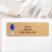 Country Rustic Blue Mason Jar Address Labels (Insitu)