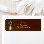 Country Rustic Blue Mason Jar Address Labels (Insitu)