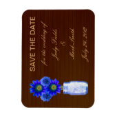 Country Rustic Blue Mason Jar speichern Datum Magn Magnet (Vertikal)