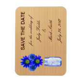 Country Rustic Blue Mason Jar speichern Datum Magn Magnet (Vertikal)
