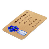 Country Rustic Blue Mason Jar speichern Datum Magn Magnet (Linke Seite)