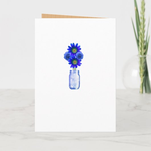 Country Rustic Blue Mason Jars Programmkarte Programm (Rückseite)