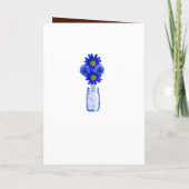 Country Rustic Blue Mason Jars Programmkarte Programm (Rückseite)