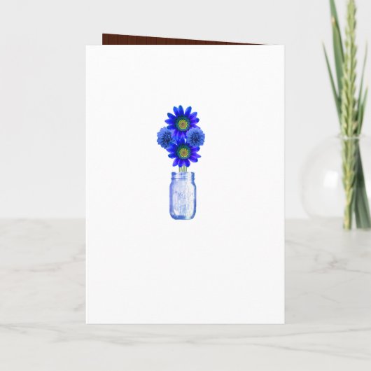 Country Rustic Blue Mason Jars Programmkarte Programm (Rückseite)