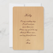 Country Rustic Blue Mason Jars Trauzeugin Card Einladung (Rückseite)