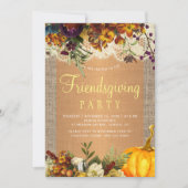 Country rustic blumengeschmückte Freundschaft Part Einladung (Vorderseite)