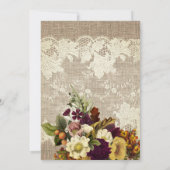 Country rustic blumengeschmückte Freundschaft Part Einladung (Rückseite)