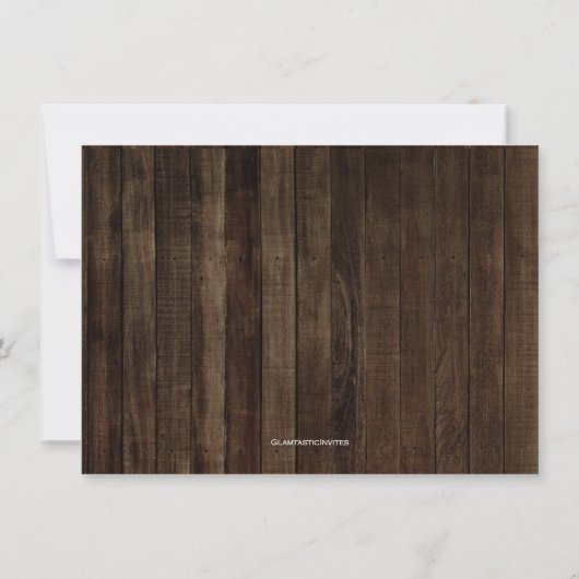 Country Rustic Boot Western Save the Date Card Einladung (Rückseite)