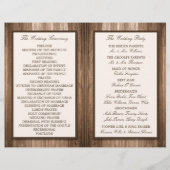 Country Rustic Brown Wood Wedding (Rückseite)