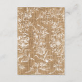 Country Rustic Burlap and Lace Vielen Dank für Ihr Begleitkarte (Rückseite)