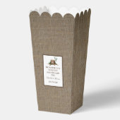 Country Rustic Burlap Monogram Tree Wedding Geschenkschachtel (Vorderseite)