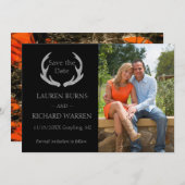 Country Rustic Camouflage Foto Save the Date (Vorne/Hinten)