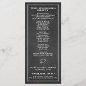 Country Rustic Chalkboard Barn Hochzeitsprogramme Programm (Rückseite)