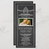 Country Rustic Chalkboard Barn Hochzeitsprogramme Programm (Vorne/Hinten)