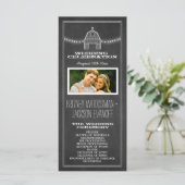 Country Rustic Chalkboard Barn Hochzeitsprogramme Programm (Stehend Vorderseite)