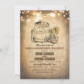 Country Rustic Cowboy Boost Engagement Party Einladung (Vorderseite)