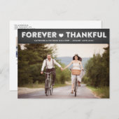 Country Rustic Dankbarkeit Hochzeit Danke Postcard Postkarte (Vorne/Hinten)