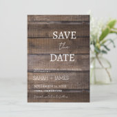 Country Rustic Dinner Probe Hochzeitsschrift Save The Date (Stehend Vorderseite)
