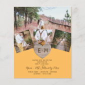 Country Rustic Foto Carved Heart Monogram Wedding (Vorderseite)