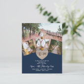 Country Rustic Foto Carved Heart Monogram Wedding (Stehend Vorderseite)