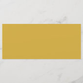 Country Rustic Gold Floral Sonnenblume Hochzeit Menükarte (Rückseite)